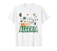 Drapeau algérien Fennec Fox Scène du Désert Algérie Souvenir T-Shirt