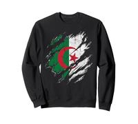 Drapeau algérien - Look usé - Fierté Nationale Sweatshirt