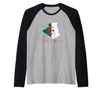 Drapeau algérien République d'Algérie Africain Hommes Femmes Enfants Manche Raglan