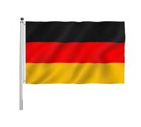 Drapeau Allemagne 60 x 90 cm, grand drapeau allemand 90 x 60 cm, bannière Allemagne, polyester léger, drapeaux avec œillets en laiton, drapeau résistant aux intempéries pour tige de drapeau