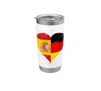 Drapeau Allemagne Espagne du Fier Espagnol Allemand Fierté Gobelet isotherme en acier inoxydable double paroi