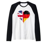 Drapeau Allemagne Grande Bretagne pour Allemand Britannique Manche Raglan