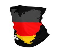 Drapeau Allemand en Forme De Cœur Homme Femme Protection du Visage Multi-Usage Bandeaux Respirant Echarpe Tête Pirate pour Sports Yoga Ski