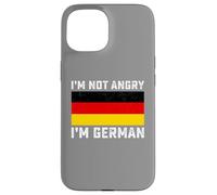 Drapeau allemand humoristique « I'm Not Angry I'm German » Coque pour iPhone 15
