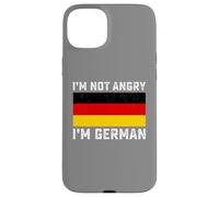 Drapeau allemand humoristique « I'm Not Angry I'm German » Coque pour iPhone 15 Plus