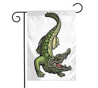 Drapeau Alligator, Crocodile, Alligator, Éléments Décoratifs, Animaux Dessinés À La Main, Faune, Grand Caïman Sauvage Imprimé Bannière, Pour Les Bureaux, Les Défilés, 30x45cm