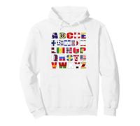 Drapeau Alphabet Pays du Monde Lettres géographie Sweat à Capuche