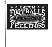 Drapeau Amateur De Ballons De Football, Attrapez Des Ballons De Football, Pas Des Sentiments Bannière De Drapeaux Bannière À Œillets, Pour Les Défilés, Jardin, 90x150cm