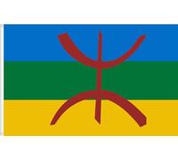 DRAPEAU AMAZIGH OU BEREBER. QUALITÉ RASE PREMIUM 120. GRAND 150X90 CM