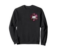 Drapeau ambulancier américain EMT EMS Double Face Ligne Rouge Rose Sweatshirt