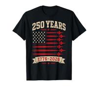 Drapeau américain 250 Ans 1776-2026 Fighter Jets 250e Anniversaire T-Shirt
