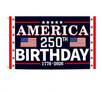 Drapeau américain 250e anniversaire, drapeaux américains pour l'extérieur, 9 x 1,5 m, drapeaux de jardin et bannières, décorations du 4 juillet, drapeau américain 1776-2026 250e anniversaire de