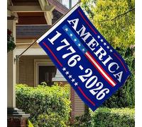 Drapeau américain 250e anniversaire, drapeaux américains pour l'extérieur, 9 x 1,5 m, drapeaux de jardin et bannières, décorations du 4 juillet, drapeau américain 1776-2026 250e anniversaire de