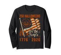 Drapeau américain 250e Anniversaire Halloween 250 Ans Manche Longue