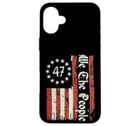 Drapeau américain 47 We The People 4 Juillet pour Hommes, Femmes, Enfants Coque pour iPhone 16 Plus