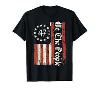 Drapeau américain 47 We The People 4 Juillet pour Hommes, Femmes, Enfants T-Shirt