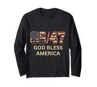 Drapeau américain 86/47 God Bless America Patriots 86 47 Manche Longue