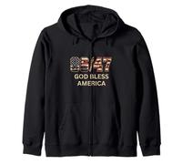 Drapeau américain 86/47 God Bless America Patriots 86 47 Sweat à Capuche