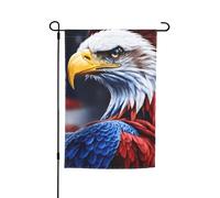 Drapeau américain à imprimé aigle à tête blanche 30,5 x 45,7 cm pour porche toutes saisons pour extérieur, décoration de cour, patio, décoration de cour