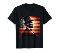 Drapeau américain Abraham Lincoln 4 Juillet Jour de l'indépendance T-Shirt
