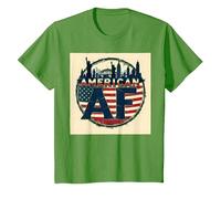 Drapeau américain AF Patriotique USA Skyline T-Shirt, Enfant, Herbe, 3 Ans