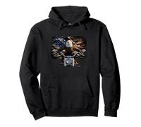 Drapeau américain Aigle équitation Moto Motard USA Patriot Sweat à Capuche