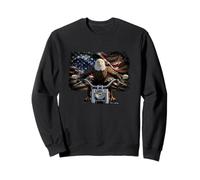 Drapeau américain Aigle équitation Moto Motard USA Patriot Sweatshirt