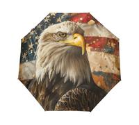 Drapeau Américain Aigles Oiseau Parapluie Pliant Enfant Garçons Filles Automatique Protection UV Parapluies Coupe-Vent pour Voyager