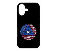Drapeau américain All Seeing Eye - Nouvel Ordre Mondial sur la Poitrine Gauche Coque pour iPhone 17
