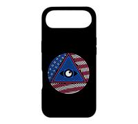 Drapeau américain All Seeing Eye - Nouvel Ordre Mondial sur la Poitrine Gauche Coque pour iPhone Air