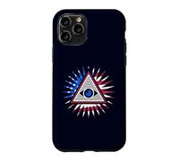 Drapeau américain All Seeing Eye - Pyramide du Nouvel Ordre Mondial avec œil Coque pour iPhone 11 Pro