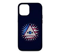 Drapeau américain All Seeing Eye - Pyramide du Nouvel Ordre Mondial avec œil Coque pour iPhone 12/12 Pro