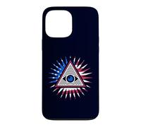 Drapeau américain All Seeing Eye - Pyramide du Nouvel Ordre Mondial avec œil Coque pour iPhone 13 Pro Max