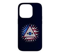 Drapeau américain All Seeing Eye - Pyramide du Nouvel Ordre Mondial avec œil Coque pour iPhone 14 Pro