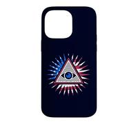 Drapeau américain All Seeing Eye - Pyramide du Nouvel Ordre Mondial avec œil Coque pour iPhone 14 Pro Max
