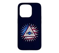 Drapeau américain All Seeing Eye - Pyramide du Nouvel Ordre Mondial avec œil Coque pour iPhone 15 Pro
