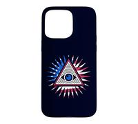 Drapeau américain All Seeing Eye - Pyramide du Nouvel Ordre Mondial avec œil Coque pour iPhone 15 Pro Max