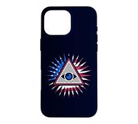 Drapeau américain All Seeing Eye - Pyramide du Nouvel Ordre Mondial avec œil Coque pour iPhone 16 Pro Max