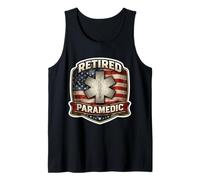 Drapeau américain ambulancier à la Retraite Patriotique USA EMT Débardeur