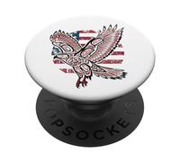 Drapeau américain américain à Queue Rouge PopSockets PopGrip Adhésif