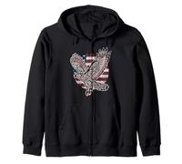 Drapeau américain américain à Queue Rouge Sweat à Capuche