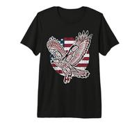 Drapeau américain américain à Queue Rouge T-Shirt Haut de Gamme