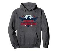 Drapeau américain américain américain pour Homme Sweat à Capuche, Unisexe pour Adultes, Chiné Foncé, M