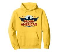 Drapeau américain américain américain pour Homme Sweat à Capuche, Unisexe pour Adultes, Citron, L