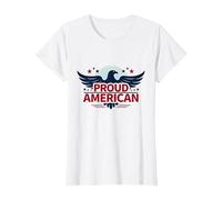 Drapeau américain américain américain pour Homme T-Shirt, Femme, Blanc, L
