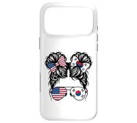 Drapeau américain américain et Chignon désordonné de la Corée du Sud Coque pour iPhone 17 Pro Max