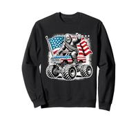 Drapeau américain américain Sasquatch Bigfoot Monster Truck Sweatshirt