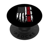Drapeau américain année de Naissance 1989 PopSockets PopGrip Adhésif