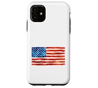 Drapeau américain Aquarelle Peinture Artistique USA Patriot Gear Coque pour iPhone 11