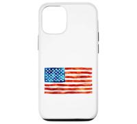 Drapeau américain Aquarelle Peinture Artistique USA Patriot Gear Coque pour iPhone 12/12 Pro